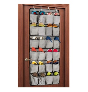 Organisateur de rangement pour chaussures Le'sort fonctionnel à 24 poches, à accrocher à la porte, pliable, écologique, en tissu non tissé, moderne, carré - Product Image 1