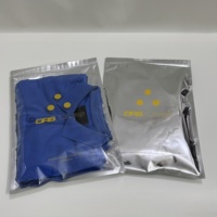 Sacs à fermeture éclair personnalisés avec logo pour vêtements, t-shirts, sacs d'emballage refermables, sacs en aluminium, sacs en plastique à fermeture éclair, argent