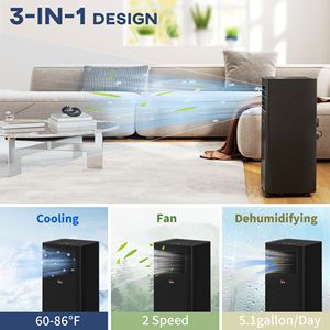 10000 BTU Mobile Air Conditioner with Dehumidifier Sleep 24H Timer Black Window Kit for Room or Car <b>UK</b> <b>Plug</b> - Product Image 4