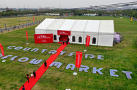 12x15m 12x20m personnalisé barnum fête tente climatiseur événement bâches équipement de camping tentes d'urgence tante bâche