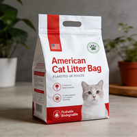 Sacs de litière pour chat biodégradables, étanches, imprimés sur mesure, 10L, 5kg, 10kg, 32lb, 40lb, 6L, avec fermeture éclair, recyclables, anti-humidité