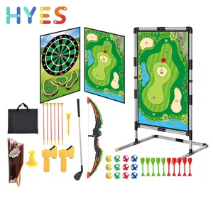 Huiye 2024 New Design Mini Golf Shooting Target Practice Games Indoor Outdoor Playmat Backyard Golf Chipping Game Toy For Kids