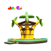 Jeux de mur d'escalade gonflables Coconut Palm jeux gonflables d'escalade de corde pour les enfants