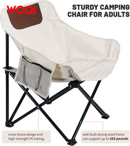 Woqi Chaise de camping Chaise de pelouse Chaise portable supporte 250 livres - Product Image 5