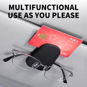 Porte-lunettes de soleil de voiture en cuir polyvalent de haute qualité, nouvelle conception Marcan, 12+ compartiments, logo de couleur personnalisable, portable, Gm - Product Image 5