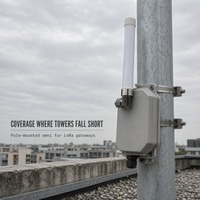 Antenne multibande en fibre de verre 4G LTE GPS WiFi 2.4GHz 915MHz LoRa, type N mâle, 90 degrés, étanche IP67, omnidirectionnelle, pour routeur IoT
