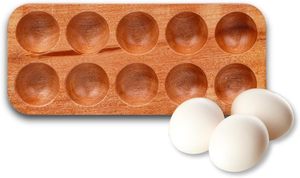 High Quality <strong>Wooden</strong> <strong>Egg</strong> <strong>Tray</strong> Wood <strong>Egg</strong> Holder for Home Kitchen Wood <strong>Tray</strong> for <strong>Eggs</strong> - Product Image 2