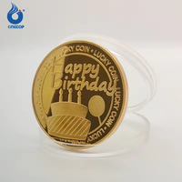 Cadeau de décoration de mariage personnalisé or argent pièces d'anniversaire pièces commémoratives de gâteau trèfle à quatre feuilles cadeau porte-bonheur pièces d'or