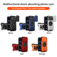 Étui de téléphone pliable avec béquille magnétique de protection de l'appareil photo coulissant Lichicase pour Itel A100C Étui coloré