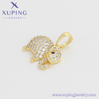 A00903187 xuping Bijoux de Mode Mignon Animal Plaqué Or 14k Glacé Éléphant Grand Pendentif