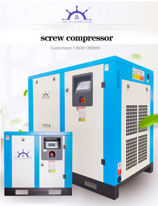 Compressore d'aria industriale a vite da 7.5kw, 11kw, 15kw, 22kw con essiccatore d'aria e serbatoio di accumulo gas - Product Image 2