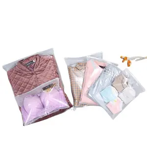 Großhandel Frost Poly Zip Lock Bade bekleidung Badeanzug Kunststoff kurze Boxer Unterwäsche Paket benutzer definierte Kleidung Verpackung Tasche