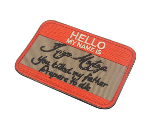 สวัสดีฉันมีตัวอักษรตลกๆปักป้ายผ้าสีสำหรับเสื้อแจ็กเก็ตของผู้ชายเสื้อเย็บแบบยุทธวิธี - Product Image 4