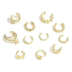 Unisex Stainless Steel Bone Clip on Ear-cuff Earrings Jewelry Non Ear Hole Pierced Women Ear Cuff Earring