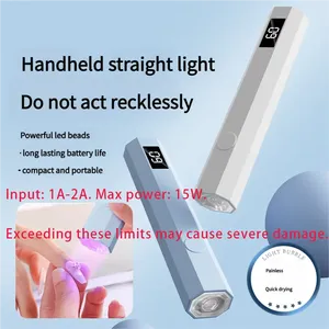 โคมไฟเล็บจอ LCD สีขาว, โคมไฟยูวีแอลอีดีแบบชาร์จได้สำหรับทำเล็บที่บ้าน, อุปกรณ์เสริมสำหรับช่างทำเล็บ, ของขวัญวันหยุดสำหรับ - Product Image 2