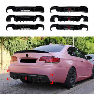Amp-Z Rear Lip Spoiler For Bmw 3 Series Coupe E92 E93 M Sport Mp Style Matte Finish Piano Black Carbon Fiber Texture - Product Image 1