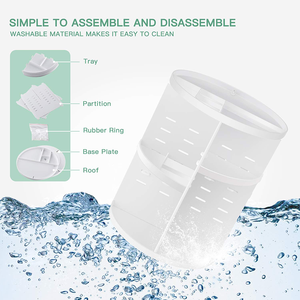 Organizador de maquillaje giratorio 360 al por mayor para mostradores, estantes de tocador, organizadores de baño y almacenamiento - Product Image 4