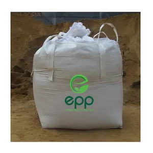 1 ton tote bags FIBC jumbo bags polypropylene virgin 35 x 35 x 43 inch good price 500kg loading weight duffle top 1 Ton Bag