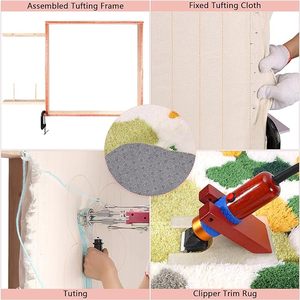 <span class=keywords><strong>Prix</strong></span> de Gros en Stock Kit Complet de Machines à Tisser Tufting 2 en 1 Pistolet à Tufter et Outil à Sculpter les Tapis avec Fil de Laine pour Broderie - Product Image 4