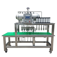 Machine de remplissage et de bouchage semi-automatique pour bouteilles en verre à 8 têtes
