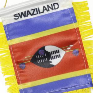 Custom Logo SWAZILAND Pennant Flag Digital Printed Polyester and <b>Plastic</b> for Car Rearview <b>Mirror</b> and Home Decoration - Product Image 3