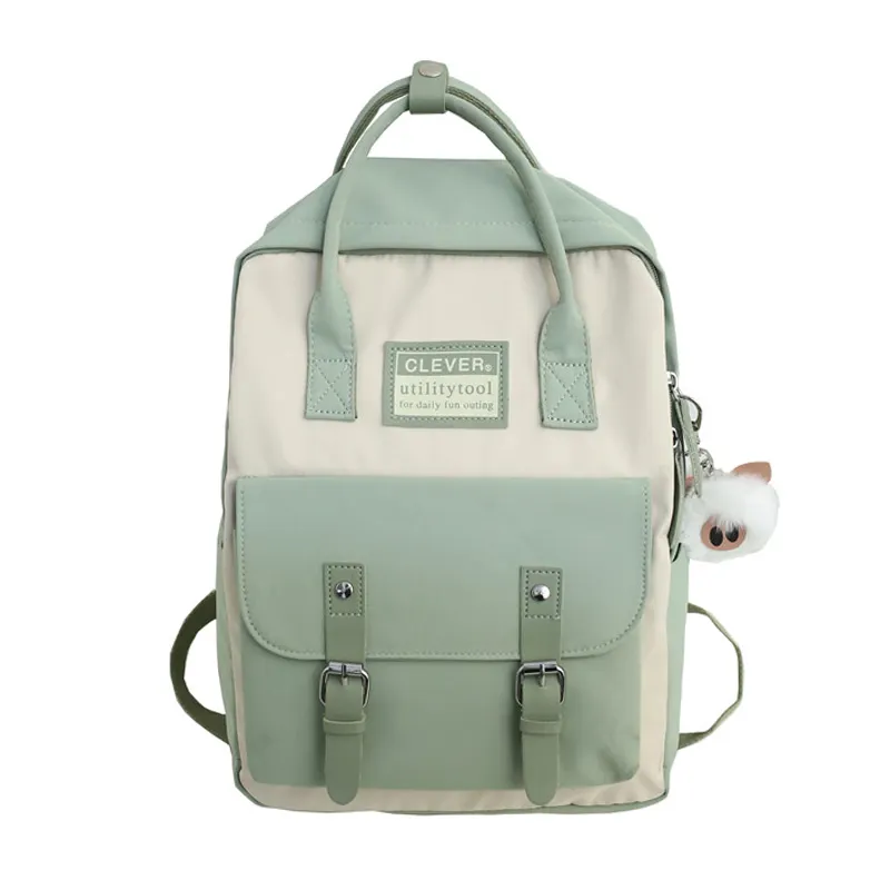 2022 High School Bags for Teenage Girls Canvas Travel Backpack Women Bookbags Teen Student Schoolbag
