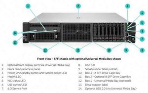 Serveur en rack 2U optimisé pour les périphériques réseau/le cloud DL380 Gen10 Plus |   Double processeur Xeon Gold 5418N |   Densité SFF 24 baies |   3 ans - Product Image 6