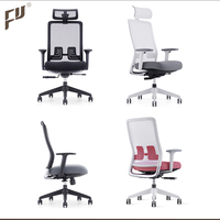Vente en gros de mobilier de bureau ergonomique moderne chaise de bureau pivotante à dossier haut avec appuie-tête 3D chaise en maille pour le bureau