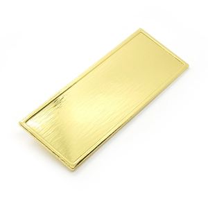 Plaques vierges carrées dorées pour badges, avec épingle de sécurité, en métal, conditionnées en sac OPP, personnalisables, plaquées or, pour la personnalisation de barres de lingot, global - Product Image 1