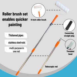 Rodillo <span class=keywords><strong>de</strong></span> pintura amarillo <span class=keywords><strong>de</strong></span> 9 pulgadas con rayas, rodillo <span class=keywords><strong>de</strong></span> <span class=keywords><strong>pared</strong></span> extensible, pincel <span class=keywords><strong>para</strong></span> dibujar - Product Image 3