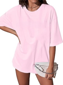 Alta calidad peso pesado de gran tamaño Drop Shoulder Top logotipo impreso personalizado entrenamiento gimnasio mujeres <span class=keywords><strong>Camisetas</strong></span> Tallas grandes - Product Image 2