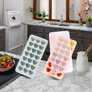 Reusable Square <b>Tray</b> - Sustainable Silicone Mold <b>With</b> <b>Lid</b> for Home <b>Ice</b> Cream Tools - Product Image 5