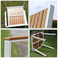 Meubles de salle à manger d'extérieur au design Offre Spéciale moderne café Restaurant Tables à ossature bois en aluminium chaises pour hôtel cour jardin