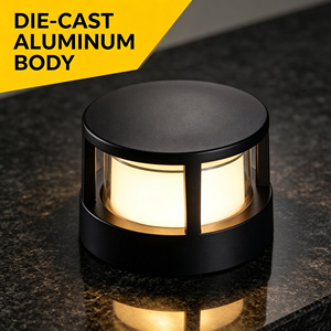 Lampadaire LED à poteau, étanche IP65, pour extérieur, jardin, lumière blanche chaude RGBW, en aluminium, pour patio, allée - Product Image 3