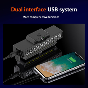 Cao Sáng 4000MAh USB Sạc Xe Đạp Phía Trước Nhẹ Lũ Lụt Ánh Sáng Với Sừng Loa Chuông Mtb Đường Xe Đạp Ánh Sáng - Product Image 4