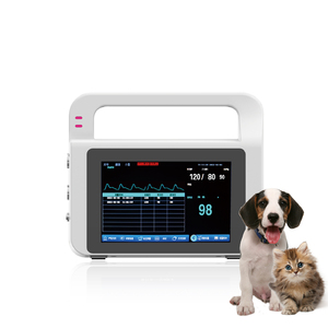 Moniteur de signes vitaux vétérinaire VE5 Animal de compagnie Moniteur SPO2 + NIBP + PR Algorithme <span class=keywords><strong>ECG</strong></span> synchronisé multicanal - Product Image 3