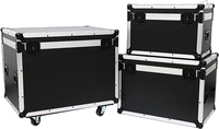 Étui d'avion d'aviation professionnel à écran étui à roulettes personnalisé boîte à outils de vol de stockage boîtier en aluminium avec roues