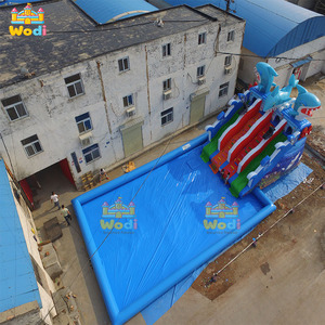 Châteaux gonflables WODI de qualité commerciale en PVC 0,9 mm avec toboggan pour festivals aquatiques et activités - Product Image 2