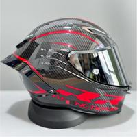 Casque de moto intégral avec grande aile arrière, certifié DOT ECE, double visière, aérodynamique, anti-buée, unisexe, pour la course et la conduite urbaine