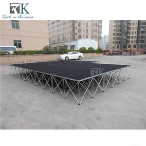 Portable and Convenient Smart Stage with Black Platform and Hanging Screen - Product Image 1
