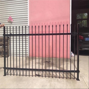 El mejor precio, valla superior de pared de hierro forjado negro, puertas de entrada bidireccionales de fácil montaje, vallas y puertas de hierro <span class=keywords><strong>para</strong></span> exteriores - Product Image 2