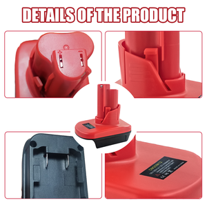อะแดปเตอร์แบตเตอรี่ DM20M12 สำหรับแบตเตอรี่ลิเธียม DewaltS 18V/20V แปลงเป็นสำหรับเครื่องมือไฟฟ้าไร้สาย 12V <span class=keywords><strong>M12</strong></span> ของ MilWaukees - Product Image 5
