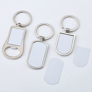 Porte-clés en métal vierges pour sublimation, ouvre-bouteille, breloques personnalisables, impressions laser de photos, vente en gros - Product Image 4