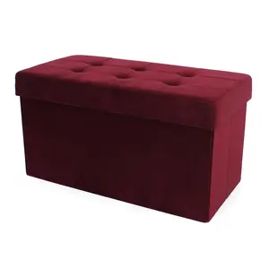 Foldable Ottoman Supplier Velvet Storage Furniture Ottoman Footrest