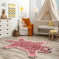 Tapis en laine artificielle à imprimé tigre, doux, antidérapant, moderne, pour la maison, le camping, la chambre de bébé