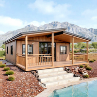 Villa de Luxe en Bois Star 20ft 40ft, Maison Modulaire Préfabriquée Extensible Type Conteneur avec Porche et Escaliers – Idéale pour le Marché USA, Australie et Airbnb