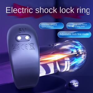 Anillo de Bloqueo con Microcorriente Eléctrica, Juguetes Sexuales Masculinos, Retraso de la Eyaculación, Castigo SM, Esclavo Masculino de la Parte Inferior del Cuerpo, 50Hz, Bajo Ruido - Product Image 6