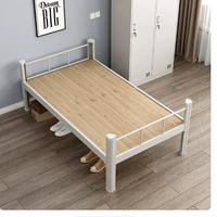 Lit de dortoir en acier en gros avec rangement, design moderne, lit en métal pour chambre à coucher, idéal pour les travailleurs d'usine et les chambres d'hôtel
