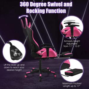 Pièces <span class=keywords><strong>de</strong></span> rechange pour accoudoirs <span class=keywords><strong>de</strong></span> <span class=keywords><strong>chaise</strong></span> <span class=keywords><strong>de</strong></span> <span class=keywords><strong>bureau</strong></span>, <span class=keywords><strong>de</strong></span> gaming et <span class=keywords><strong>de</strong></span> course, style féminin mignon, avec fonction massage, repose-pieds, appui-tête et coussin, design moderne et luxueux - Product Image 5