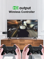Console de jeu portable M8 4K HD TV avec 2 manettes sans fil et joysticks, 64 Go intégrés, 20000 jeux classiques, console de jeu rétro